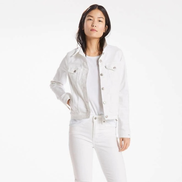 levi's ex boyfriend trucker jacket white